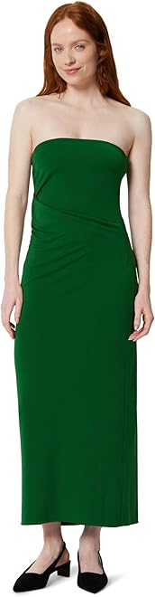 Women's Slim-Fit Matte Jersey Strapless Maxi Dress