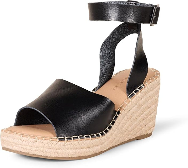 Women's Comfortable Ankle Strap Wedge Espadrille Sandal