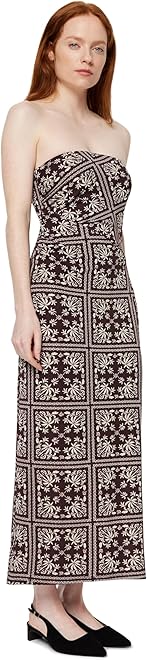 Women's Slim-Fit Matte Jersey Strapless Maxi Dress