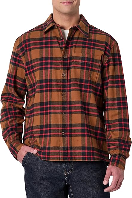 Men's Relaxed-Fit Long-Sleeve Flannel Shirt