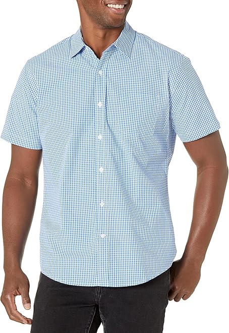 Men's Regular-Fit Short-Sleeve Poplin Shirt